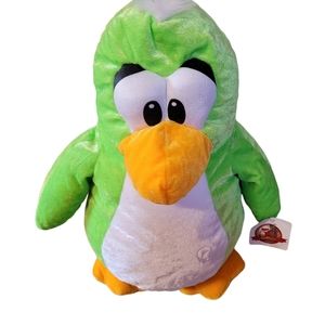 Six Flags 19" Penguin Plush 50th Anniversary Green White Orange